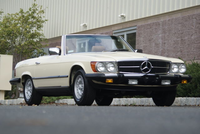 1984 mercedes-benz 380sl 13,902 miles light ivory/palomino concours level car !!