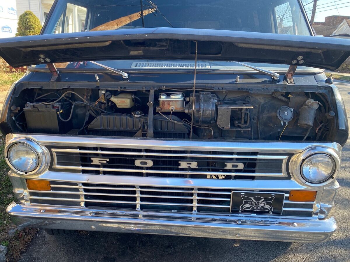 1972 ford econoline black rwd automatic e100