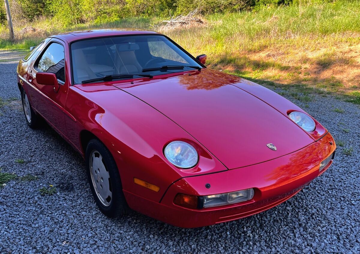 1988 porsche 928 s4 coupe 2-door 5.0l guards red with tan interior