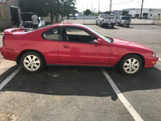 1993 honda prelude, red with 66,500 miles