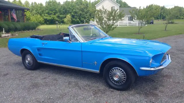 1967 ford mustang convertible base model 6 cylinder auto