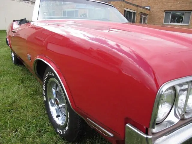 1970 oldsmobile 877-465-60720 miles red convertible 455 cid manual