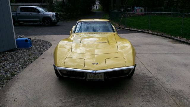 1970 corvette c3 ls5 454/390hp born with drive line daytona yellow nice original