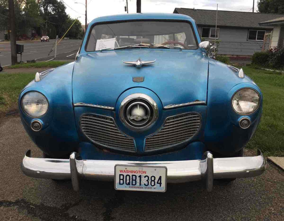 1951 studebaker champion blue rwd automatic starlight coupe