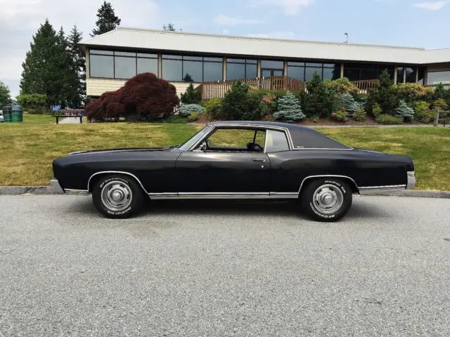 1971 chevrolet monte carlo triple black 350 4bbl