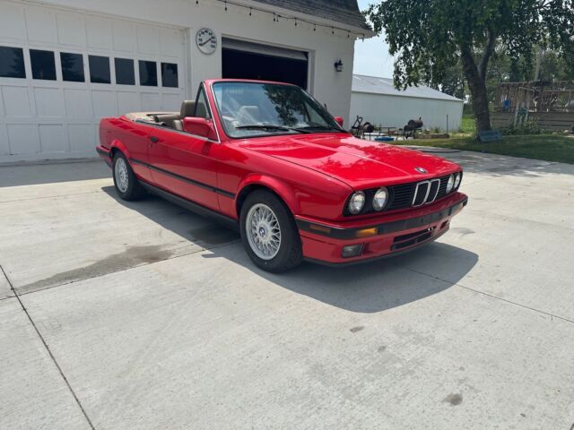 1991 bmw 325i convertible red rwd automatic ic automatic