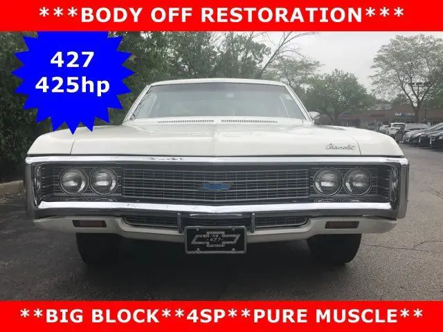 1969 2dr post used v8 manual white