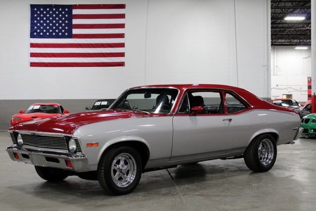 1972 chevrolet nova 33177 miles gray and red coupe 350ci v8 3 speed automatic