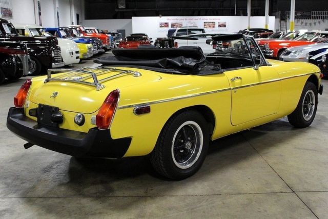 1980 mg mgb 72086 miles yellow coupe 1.8 liter i4 4 speed manual