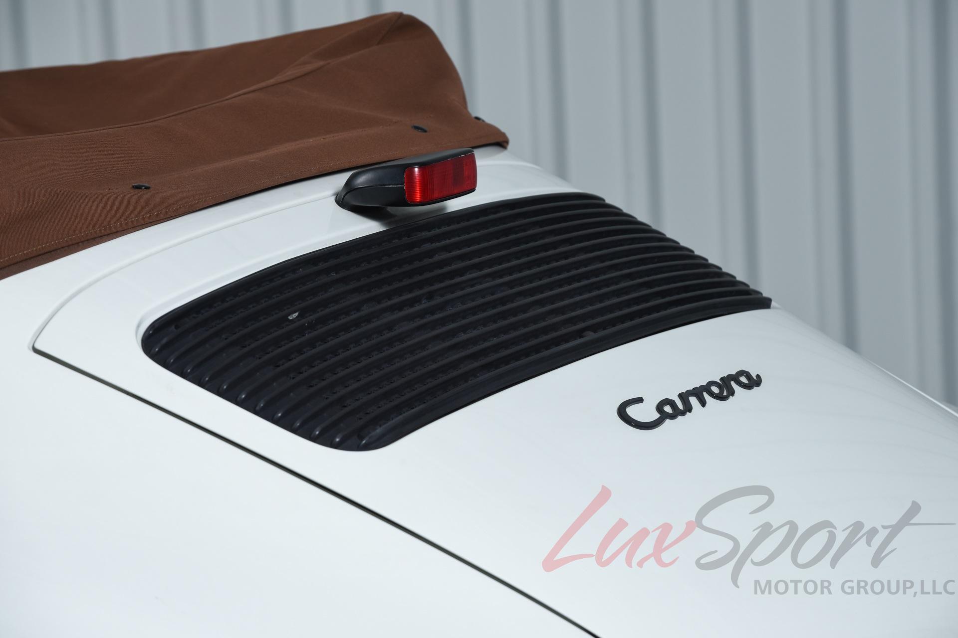 1988 porsche 911 3.2 carrera cabriolet rare grand prix white/brown 5-speed mint!