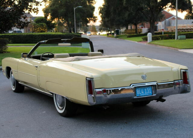 1971 cadillac eldorado convertible in casablanca yellow