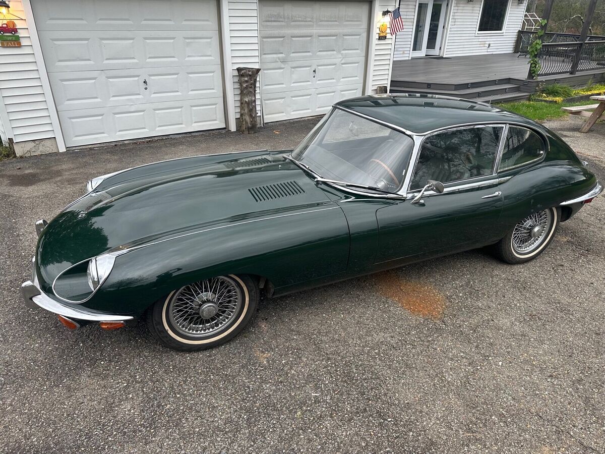 1970 jaguar e type 4.2 coupe green rwd automatic