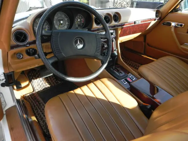 1975 mercedes benz 450sl~beautiful white convertible~68,000 miles~very nice!