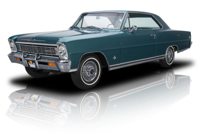 1966 chevrolet nova ss l79 89823 miles turquoise hardtop 327 v8 l79 4 speed manu