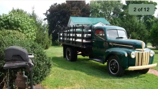 1944 ford stake body 1 1/2 ton truck with a hydraulic dump bed flathead 95 hp