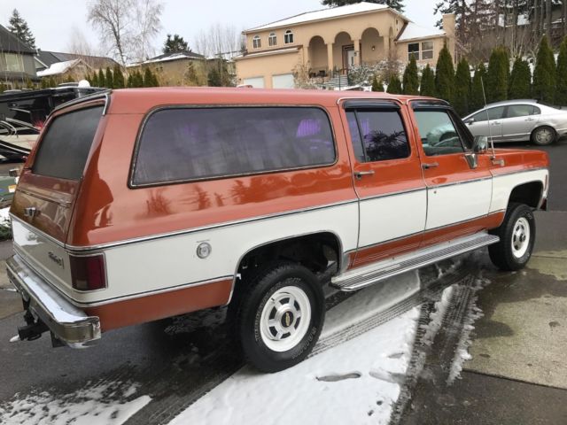 1976 chevrolet suburban sliverado ¾ ton 4wd grecian bronze 72k original miles