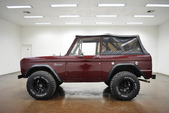 1969 ford bronco 80407 miles maroon 302 v8 3 speed manual