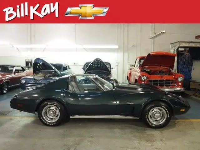 1976 chevrolet corvette 49289 miles dark green coupe automatic
