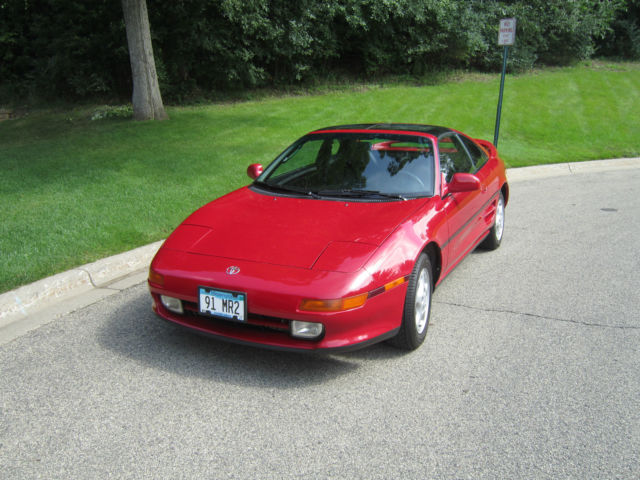 1991 toyota mr2 turbo, red w/black leather, original owner, all factory options