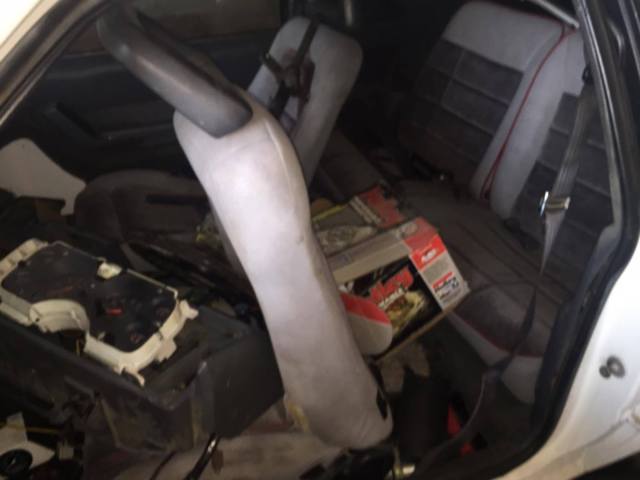 1985 white mercury capri rs hatchback rolling chassis clean title foxbody bubble
