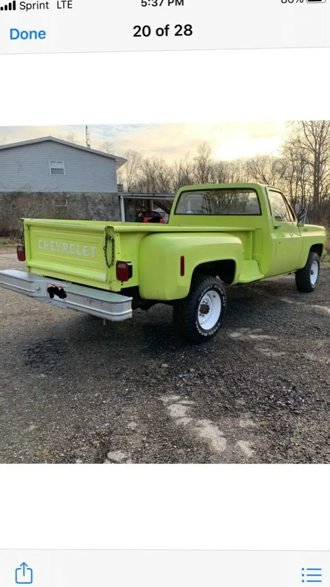 1977 chevy fire truck very low miles 4x4 long bed stepside k20 k2500 square body