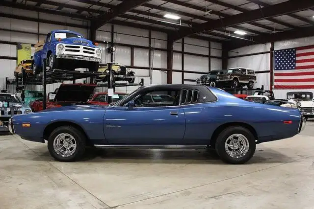 1974 dodge charger 22242 miles bright blue poly coupe 360 v8 automatic