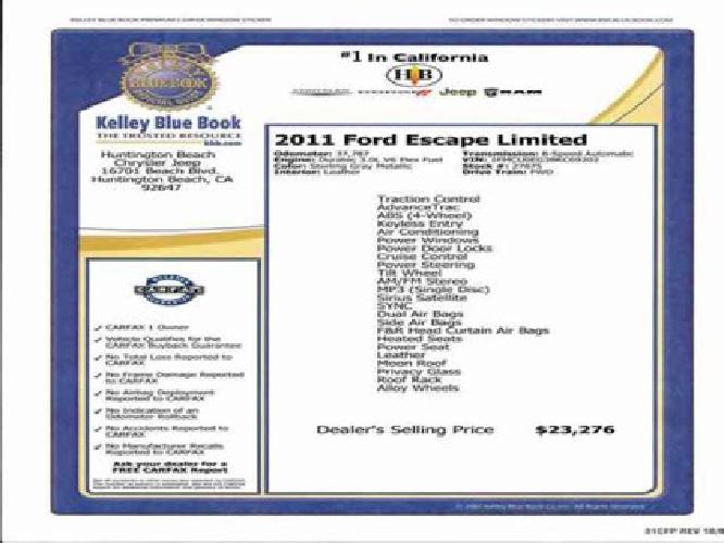 2011 ford escape limited in huntington beach, ca