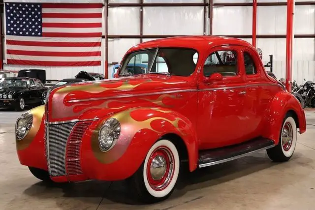 1940 ford deluxe 1124 miles torch red coupe 350 v8 automatic