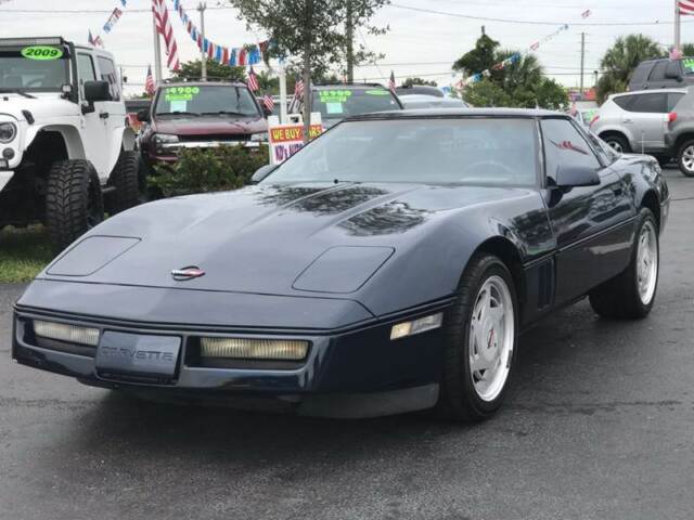 1989 chevrolet corvette base 2dr hatchback 0 blue hatchback v8 5.7l natural aspi