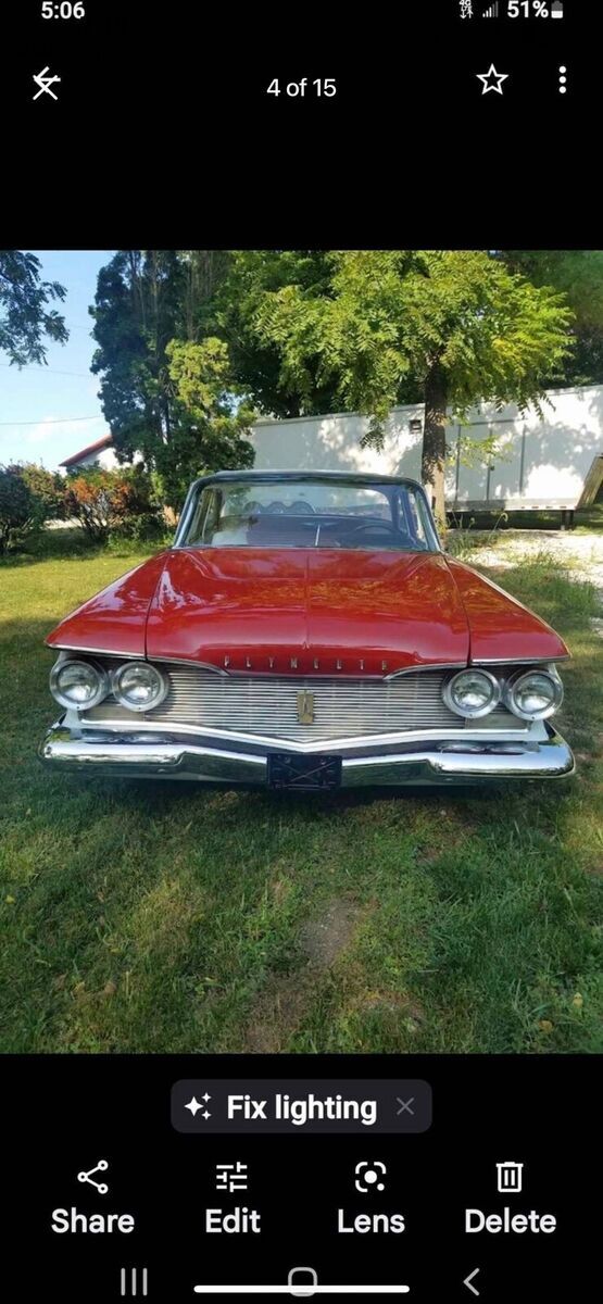 1960 plymouth savoy sedan red rwd automatic