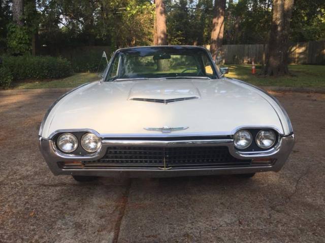 classic 1963 ford thunderbird hard top, white/aqua, 390/c6