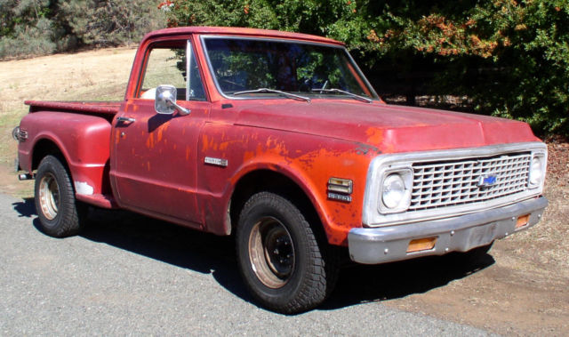 1972 chevrolet c-10 cheyenne short bed stepside factory ac california car 350 v8