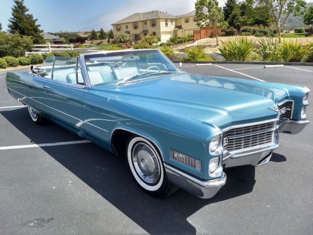 1966 cadillac de ville convertible very clean new top runs great