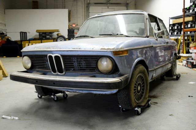 1976 bmw 2002 coupe 2-door 2.0l 4-speed momo wheel fjord blue low miles