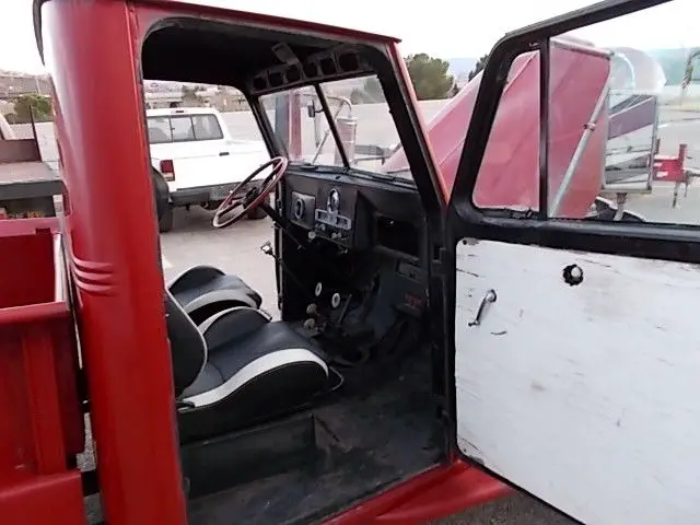 jeep truck classic 4x4 vintage antique retro rare red overland rat rod hot rod