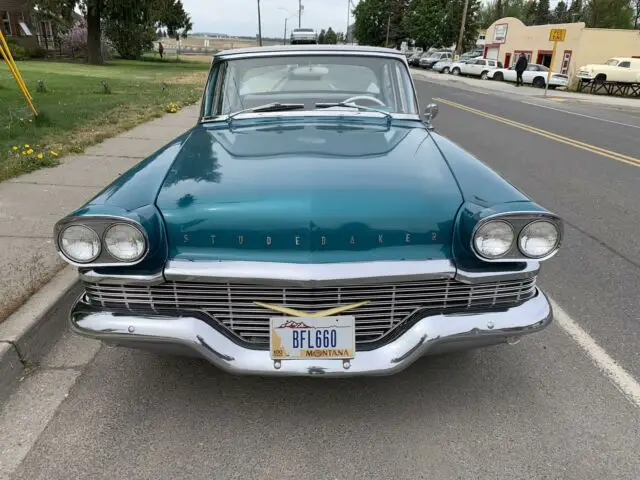 1958 studebaker commander 119,000 miles teal 259 manual
