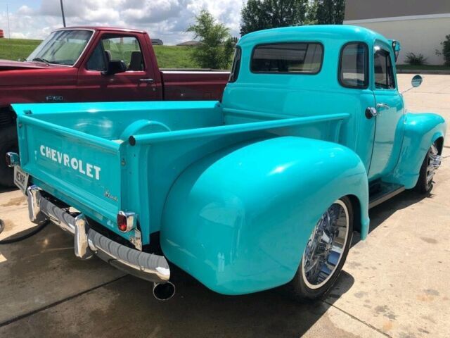 1951 chevrolet 3100 pickup blue rwd automatic hotrod