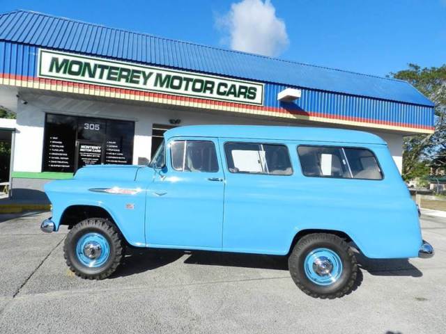 1957 chevrolet suburban napco 4wd manual trans frame off restoration 283 v/8
