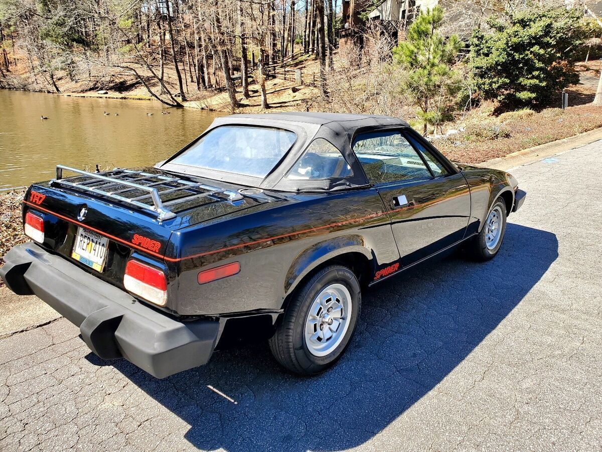 1980 triumph tr7 convertible black rwd manual spider