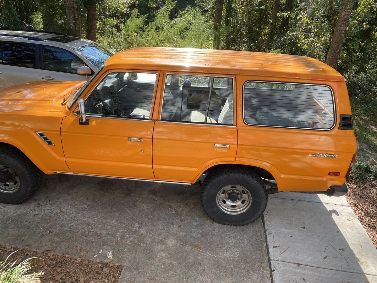 1988 toyota land cruiser suv orange 4wd automatic fj62 gx