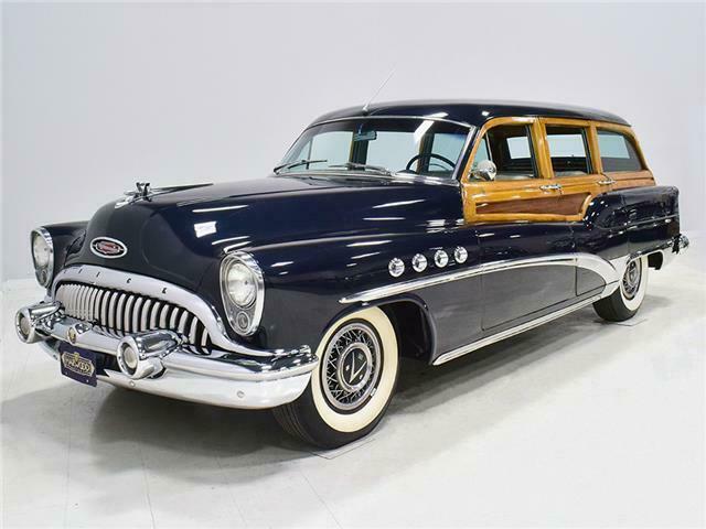 1953 buick roadmaster 75358 miles imperial blue woody wagon 322 cubic inch v8 a