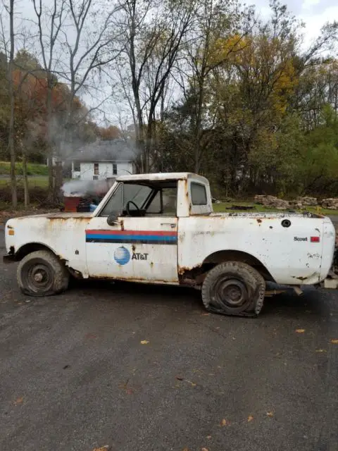 international harvester scout ll "rare 1/2 cab pickup ; removable hardtop"