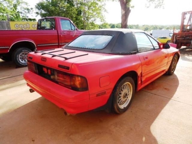 1989 mazda rx-7 convertible 110129 miles blaze red car 4-speed automatic