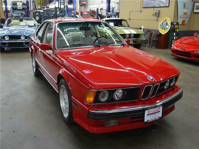 1988 bmw m6 coupe cinnabar red/lotus white,34k orig miles,5 speed manual