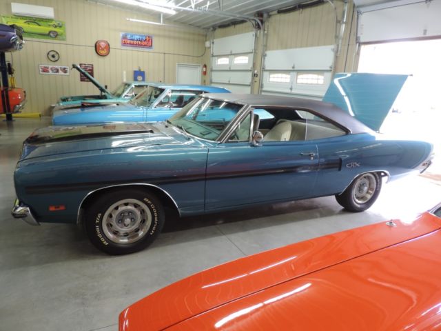 1970 plymouth gtx b7 blue 440 super commando matching numbers air grabber nice!