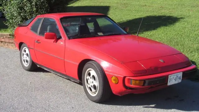 1987 porsche 924 s. red/black- sunroof, 5 speed, a/c