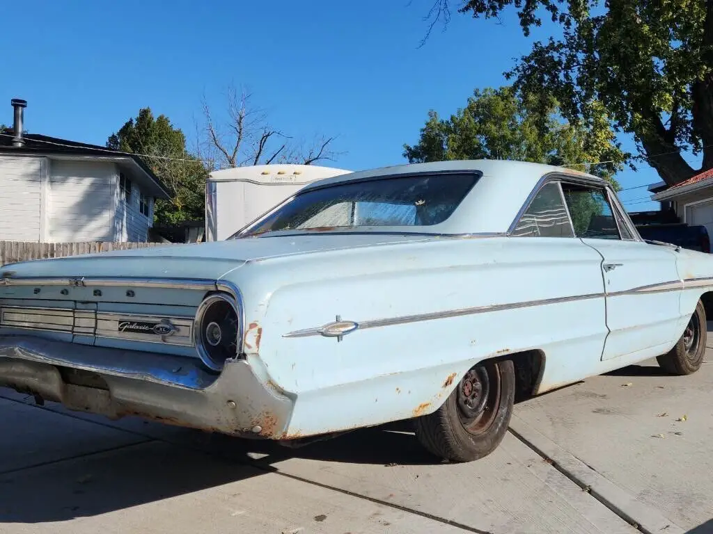 1965 ford galaxie 500 xl coupe blue rwd automatic
