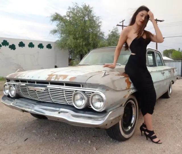 1961 chevy belair impala resto mod ratrod 350 tpi 700r 4 wheel disc ps pdb az