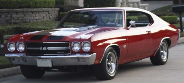 1970 chevelle ss 454 450 hp ls6 four speed m22 for sale cranberry red / black