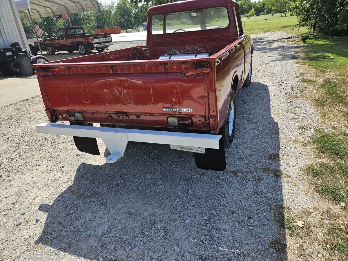 1966 toyota stout pickup red rwd manual